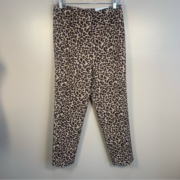 Ann Taylor The Slim High Rise Leopard Print Ankle Pants - Picture 13 of 13
